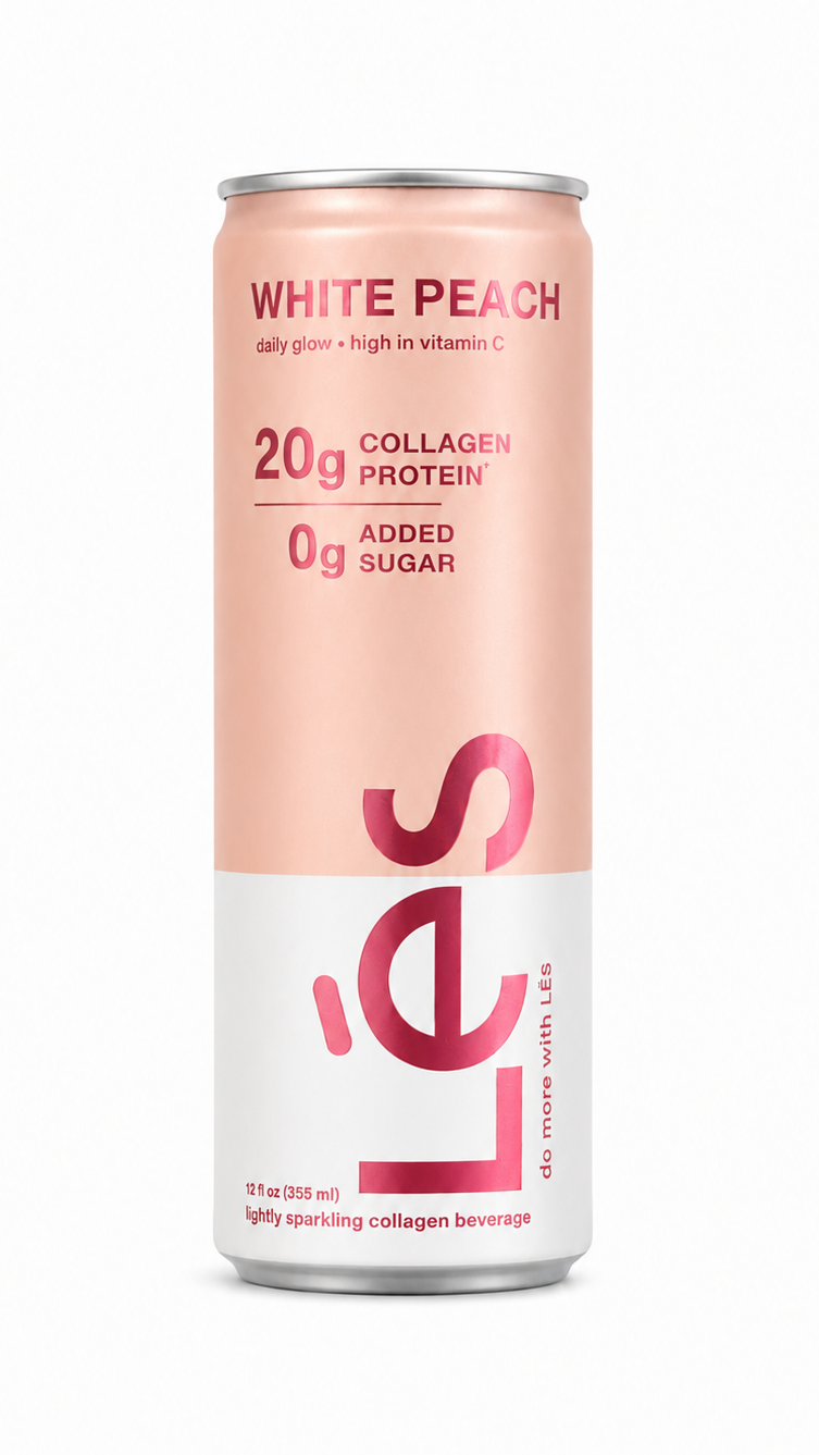 White Peach Sparkling Collagen Protein Drink | LÉS